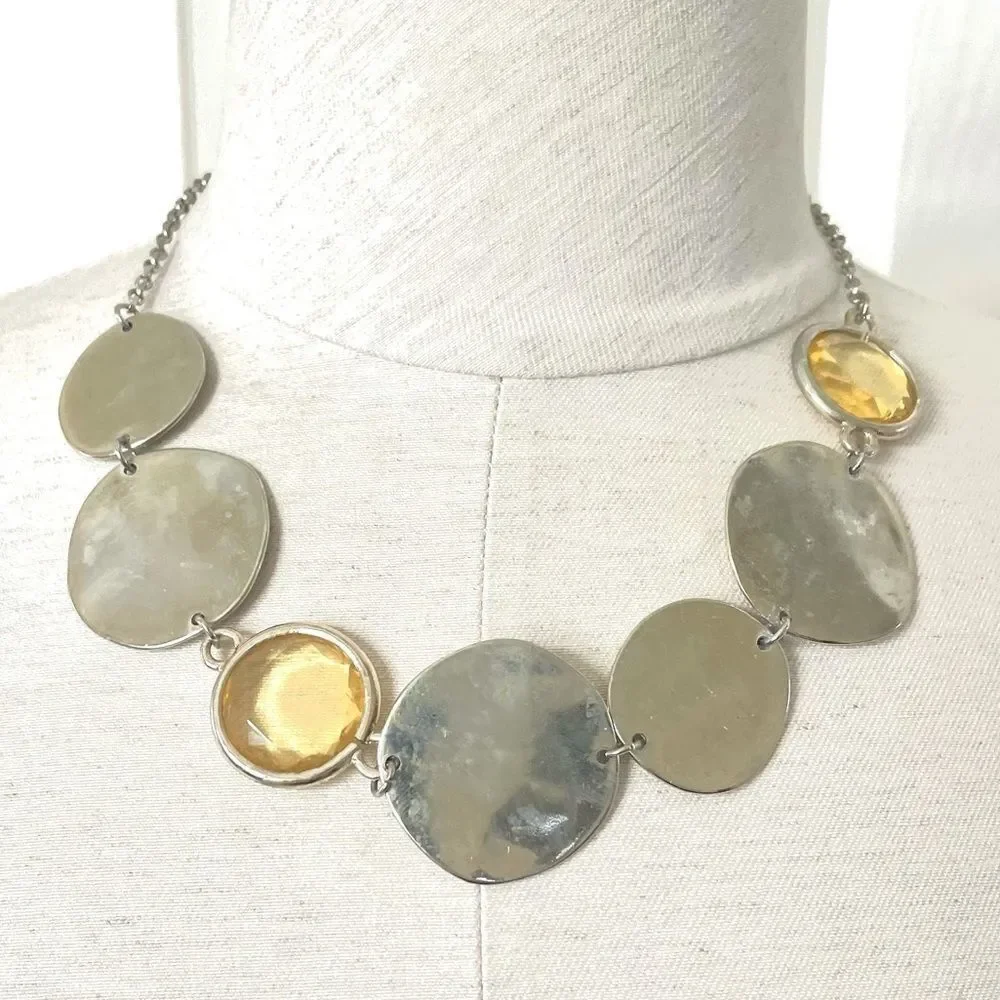 Chico’s gold disc necklace